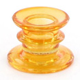 Bougeoir flambeau en verre, orange Bougeoir flambeau en verre, orange