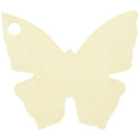 Marque-places en carton, papillon, ivoire IMarque-places en carton, papillon, ivoire