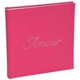 Livre d'or Amour avec strass, fuchsia Livre d'or Amour avec strass, fuchsia