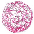 Boîte de 6 boules métal Ø 6 cm, fuchsia Boîte de 6 boules métal Ø 6 cm, fuchsia