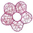 Sachet de 4 fleurs en métal Ø 8 cm, fuchsia Sachet de 4 fleurs en métal Ø 8 cm, fuchsia