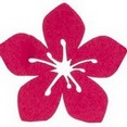 Hibiscus en feutrine, fuchsia Hibiscus en feutrine, fuchsia