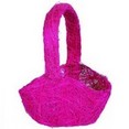 Panier à pétales en sisal fuchsia Panier à pétales en sisal fuchsia