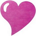 Sets de table coeur fuchsia Sets de table coeur fuchsia