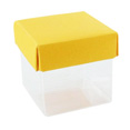 Contenant à dragées mini cube, jaune Contenant à dragées mini cube, jaune