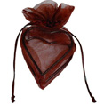 Sachets organdi coeur armuré chocolat Sachets organdi coeur armuré chocolat