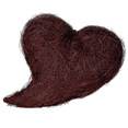 Coussin coeur en sisal chocolat Coussin coeur en sisal chocolat