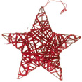Etoiles plates en rotin rouge Etoiles plates en rotin rouge