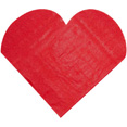 Serviettes coeur rouges Serviettes coeur rouges