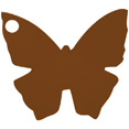 Marque-places en carton, papillon, chocolat Marque-places en carton, papillon, chocolat