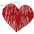 Coeurs en rotin rouge Coeurs en rotin rouge
