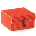 Boîtes à secrets en bambou, rouge Boîtes à secrets en bambou, rouge